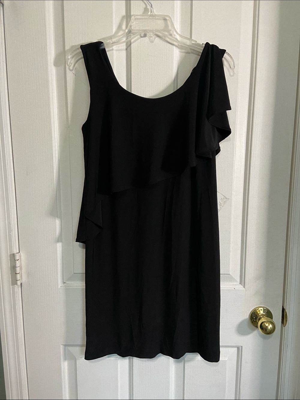Scarlett Nite Black One-Shoulder Ruffle Cocktail Dress